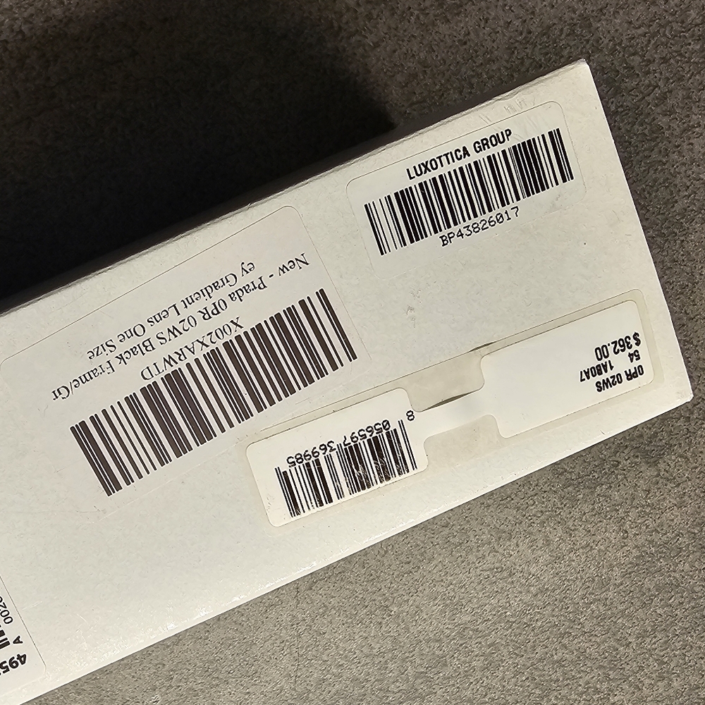 NIB Prada 02WS Black Sunglasses - Picture 2 of 7
